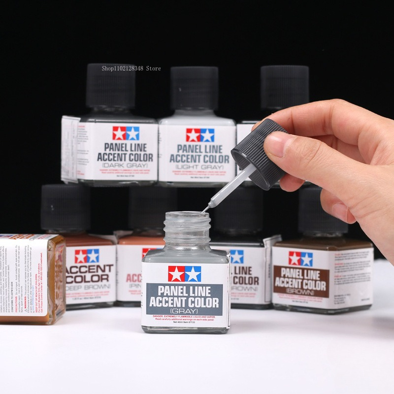 Tamiya Model Paint Set - Panel Line Accent Color 40ml Enamel