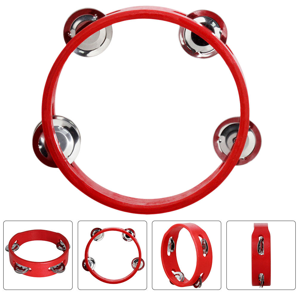 Kids Education Bell - Premium Wooden Tambourine Kids Musical Instrument