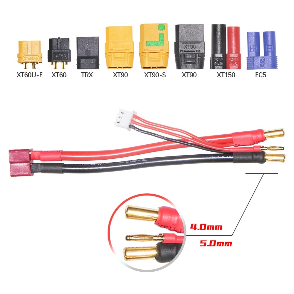 Tamiya Model Paint Set - Lipo Lithium Battery Charging Wire 2S