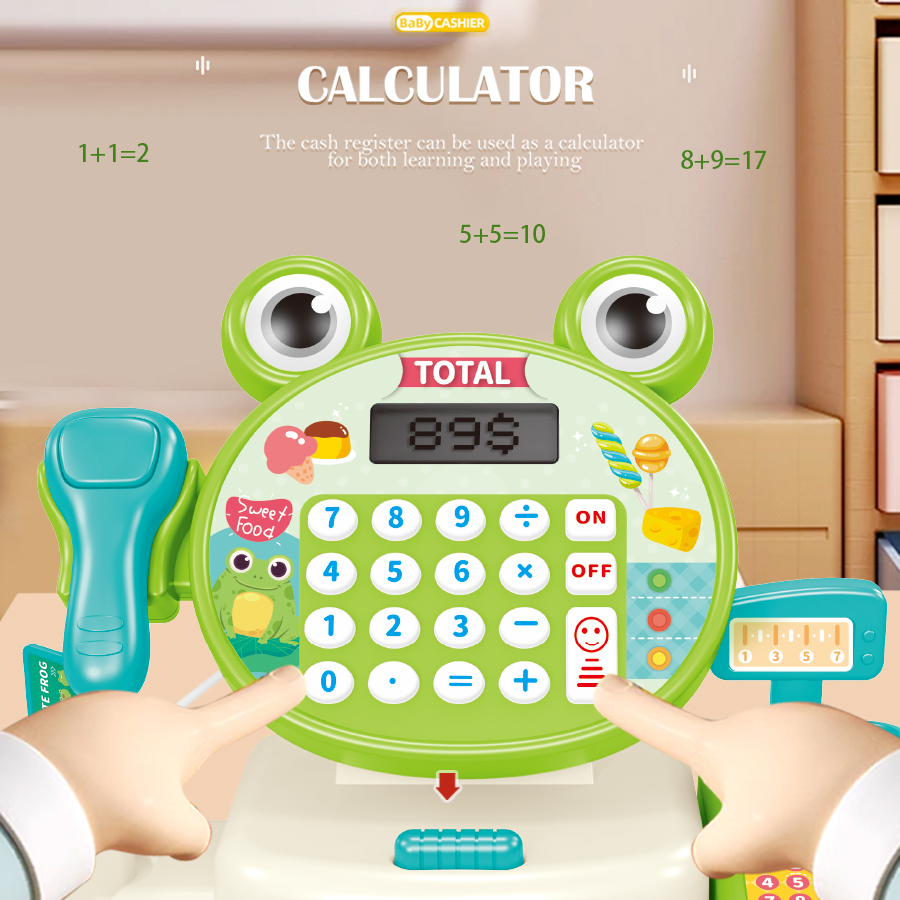 Kids Education Calculator - Kids Cash Register Toy Pretend Play