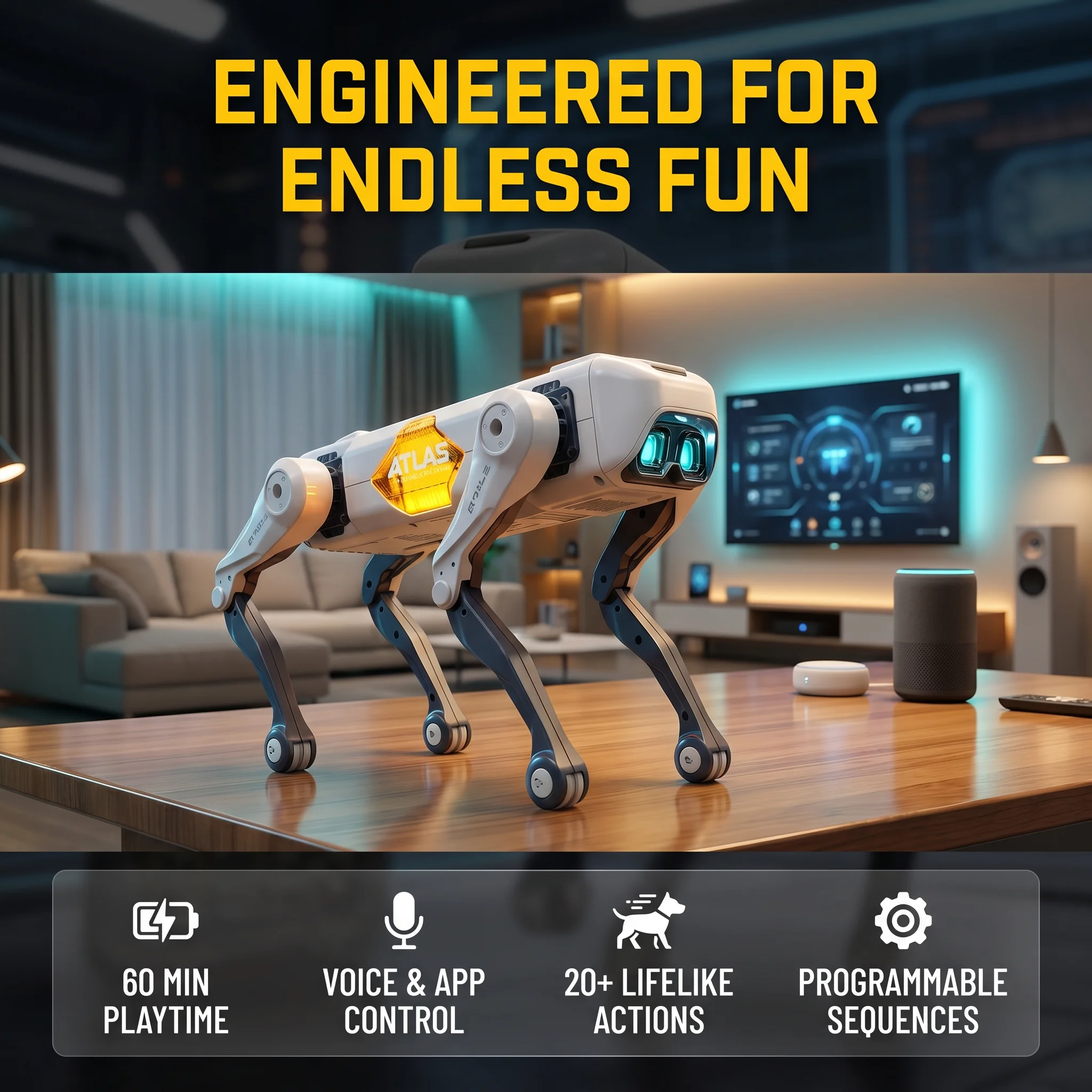 Kids Education Learning - AI Smart Robot Dog, Voice &