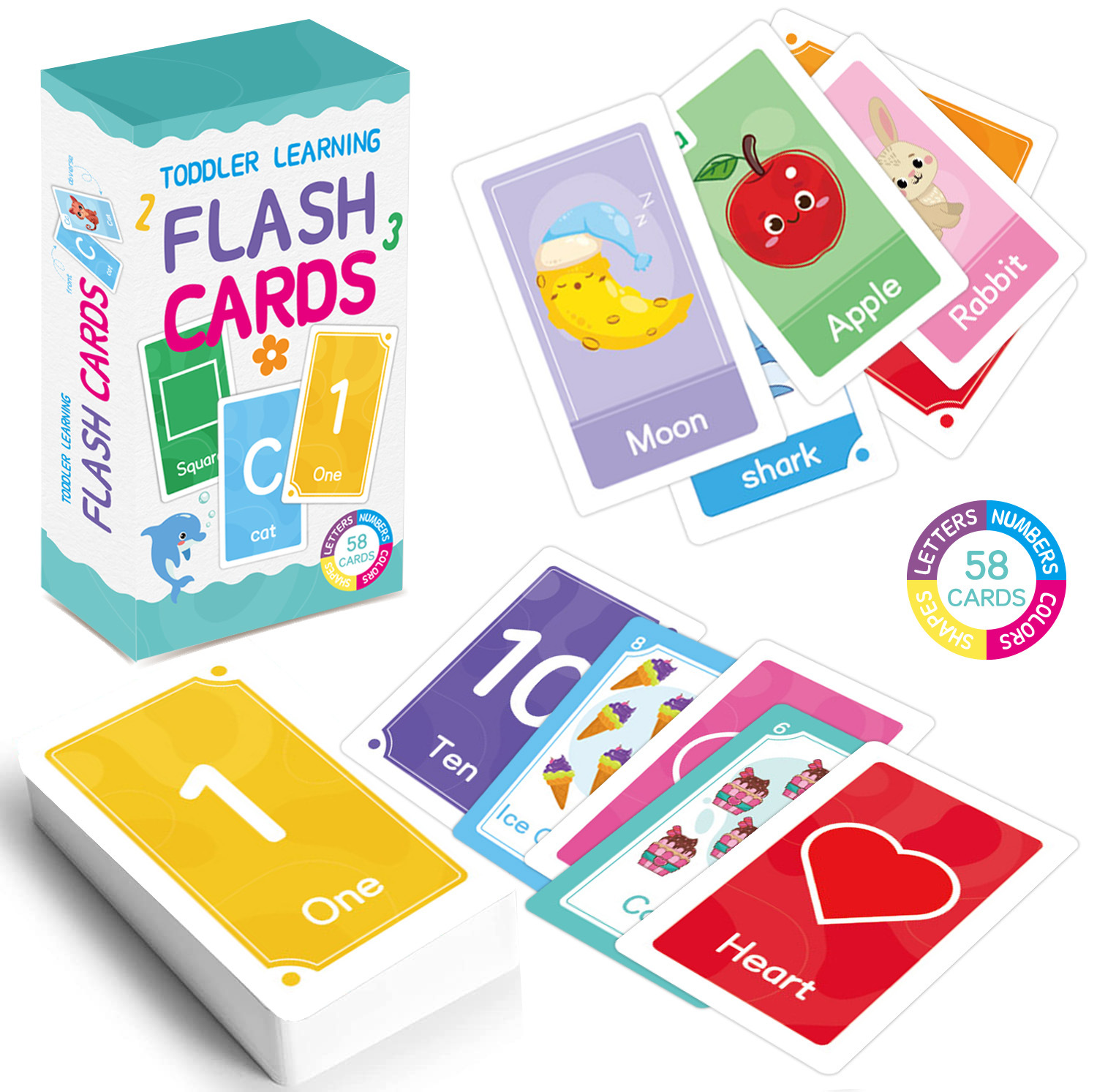 58 Pcs ABC Alphabet Flashcards - Game Educational For Kids Free 评论和价格