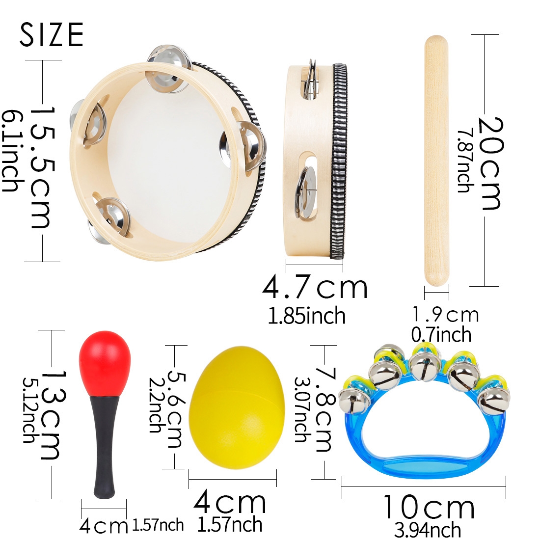 5Pcs Kids Orff Percussion Set  - Kids Education Bell 评论和价格