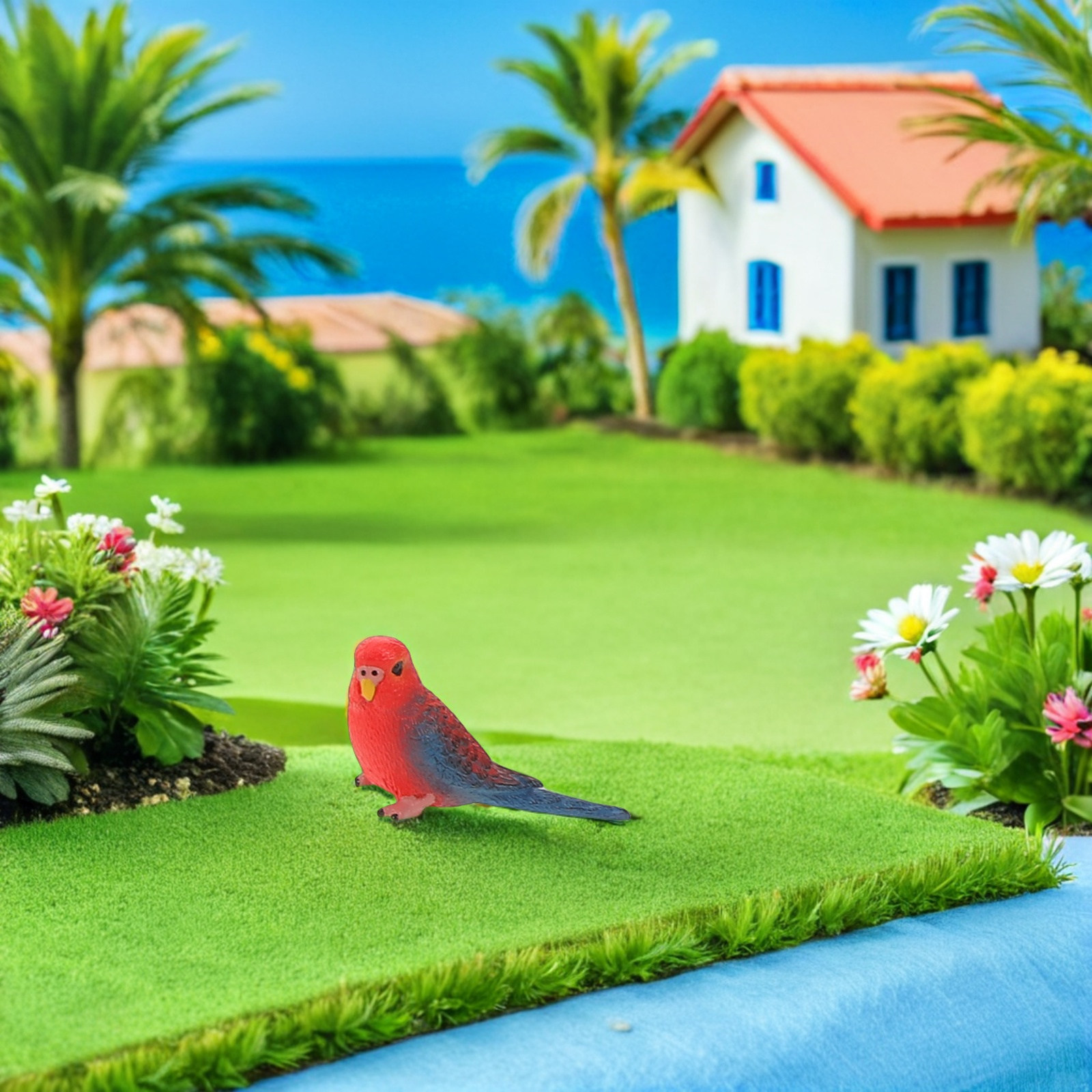 6Pcs Vibrant Realistic Parrot  - Kids Education Learning 评论和价格