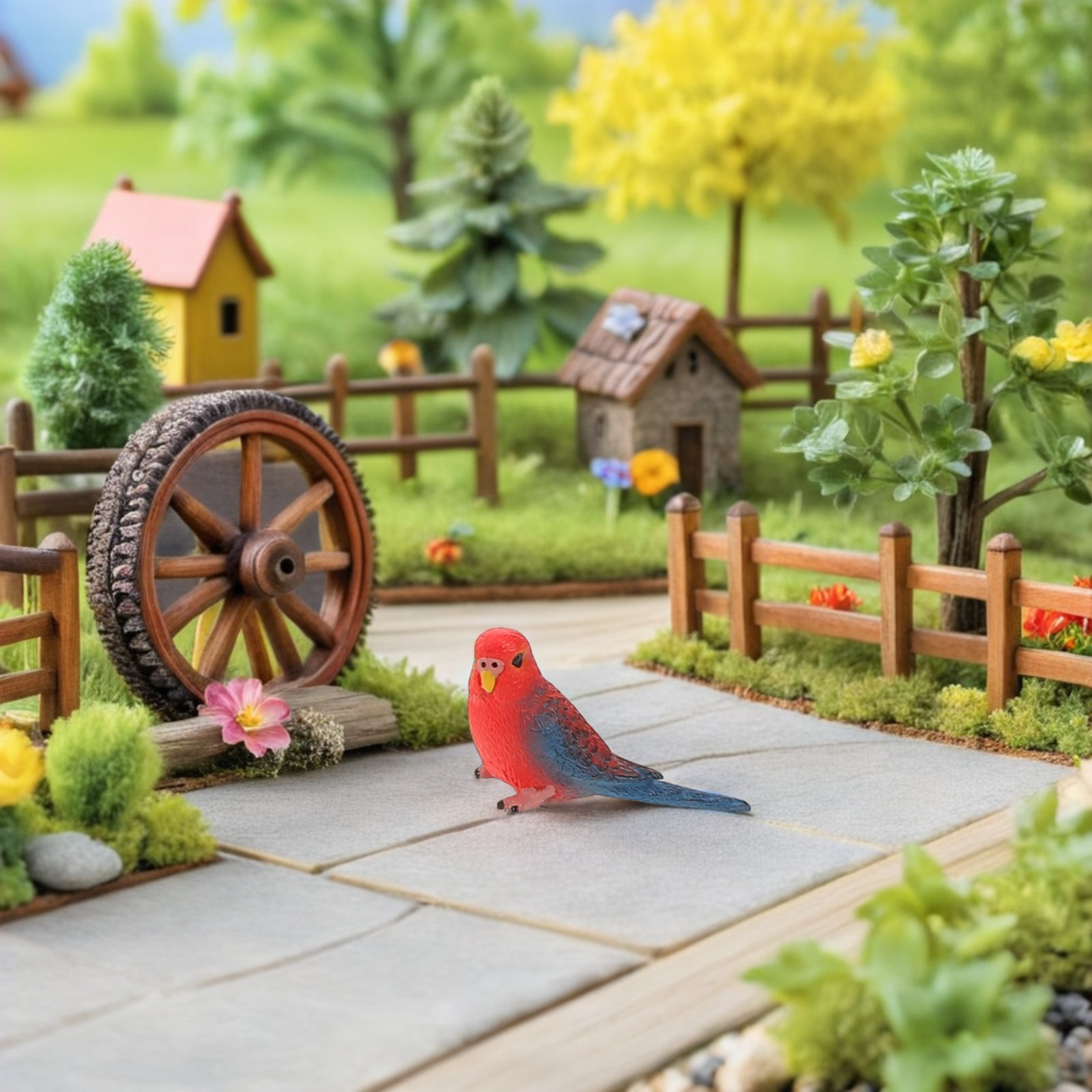 6Pcs Vibrant Realistic Parrot  - Kids Education Learning 评论和价格