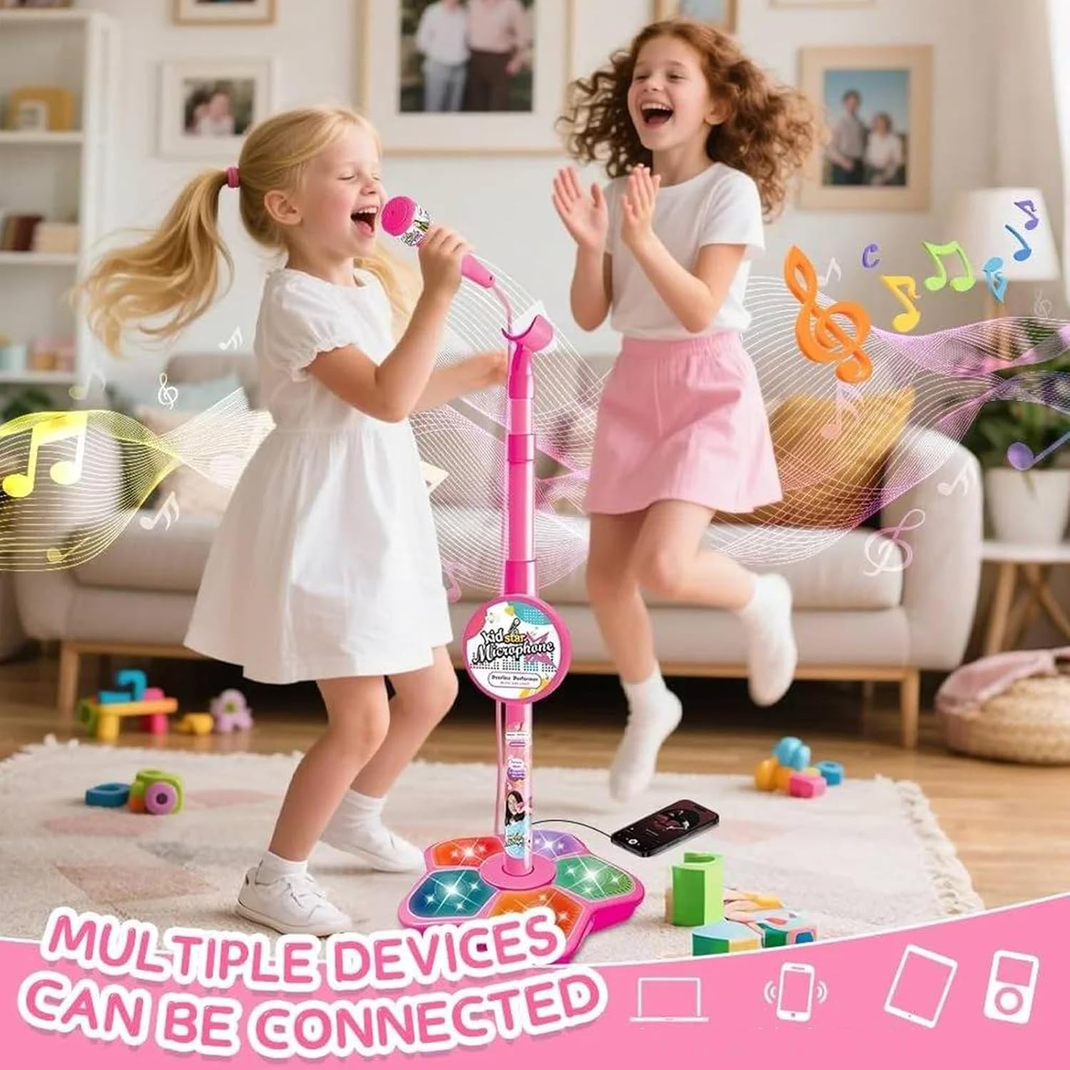 Kids Microphone Stand Toy Port - Kids Education Phone 评论和价格