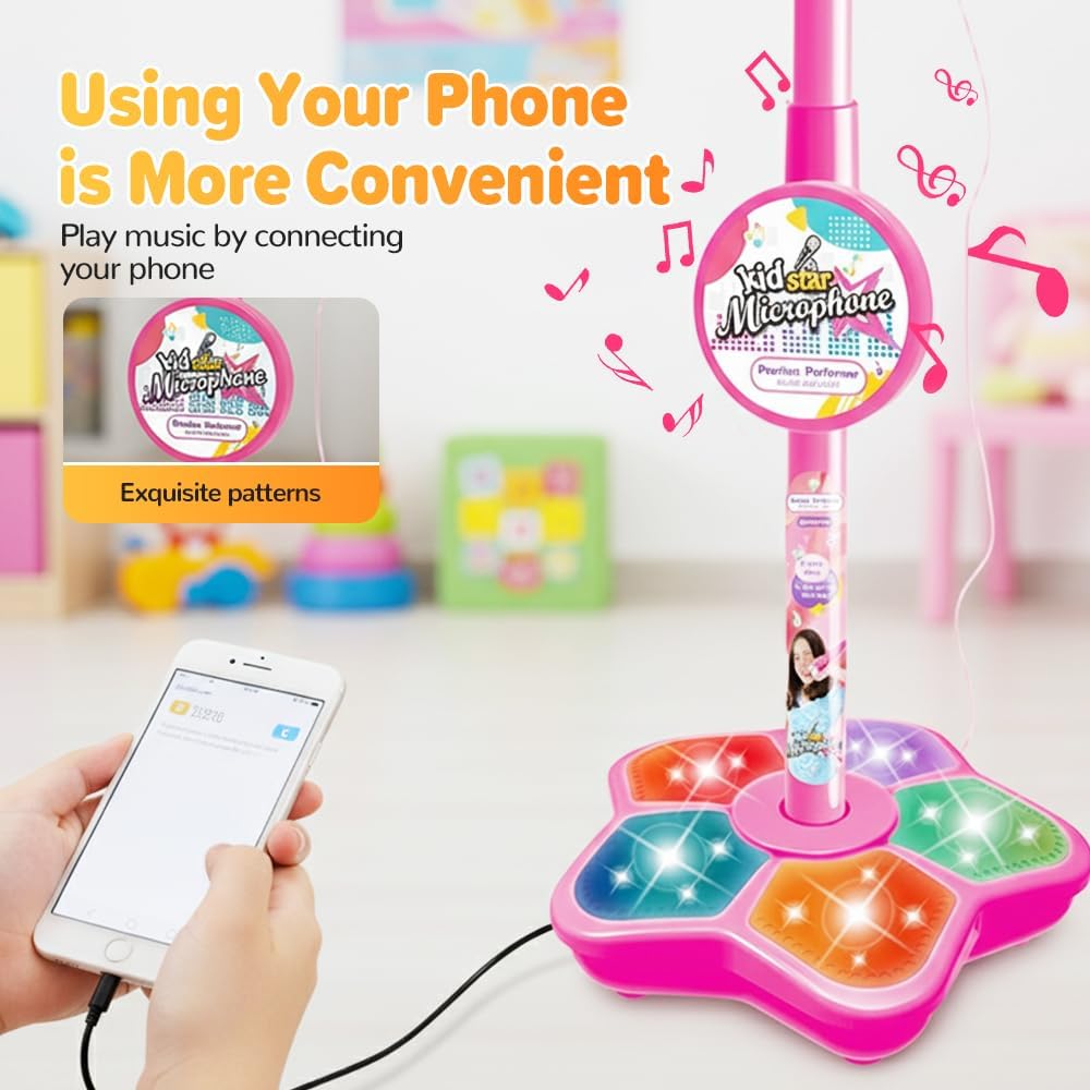 Kids Microphone Stand Toy Port - Kids Education Phone 评论和价格