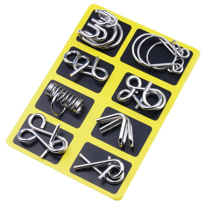 8 Pieces Metal Puzzle Set Clas - Game Educational For Kids Free 评论和价格
