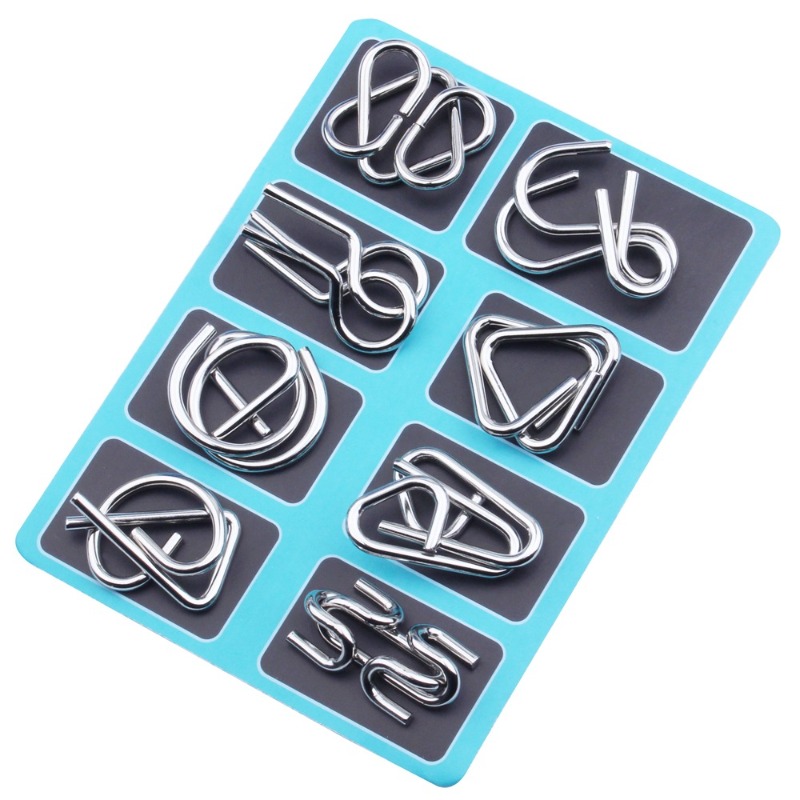 8 Pieces Metal Puzzle Set Clas - Game Educational For Kids Free 评论和价格