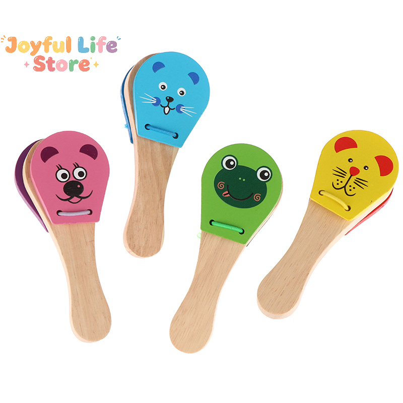 Kids Cartoon Wooden Castanets  - Kids Education Bell 评论和价格