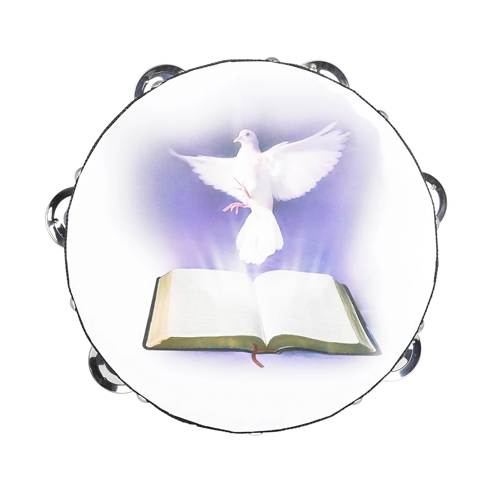 8 Inch Tambourine Peace Pigeon - Kids Education Bell 评论和价格