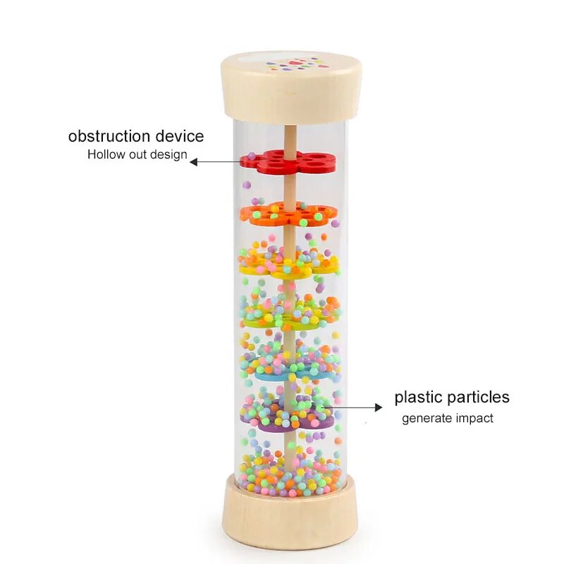 Rain Sound Tube Simulator Toy  - Kids Education Bell 评论和价格