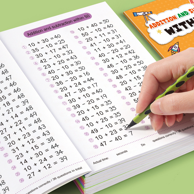 64 Pages Arithmetic Math Exerc - Kids Education Calculator 评论和价格