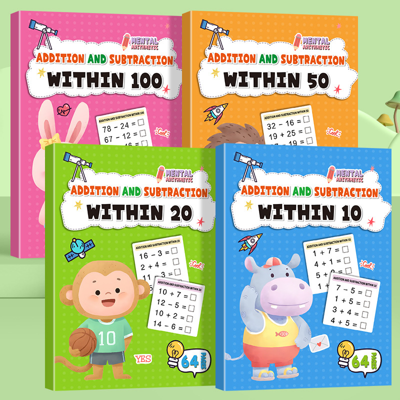 64 Pages Arithmetic Math Exerc - Kids Education Calculator 评论和价格