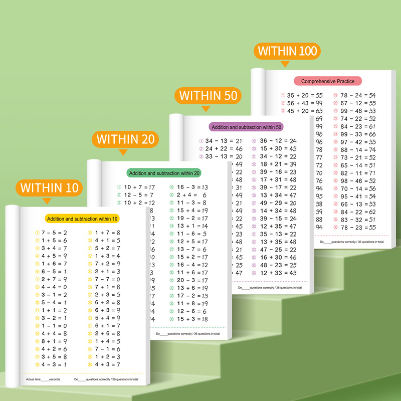 64 Pages Arithmetic Math Exerc - Kids Education Calculator 评论和价格