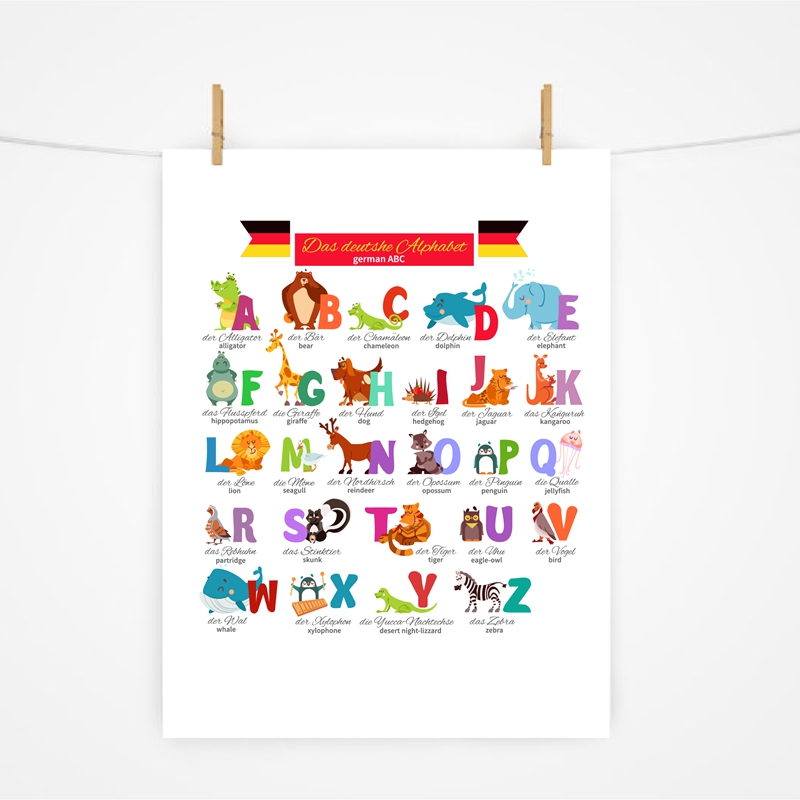 German Alphabet with Animals N - Kids Education Nursery 评论和价格