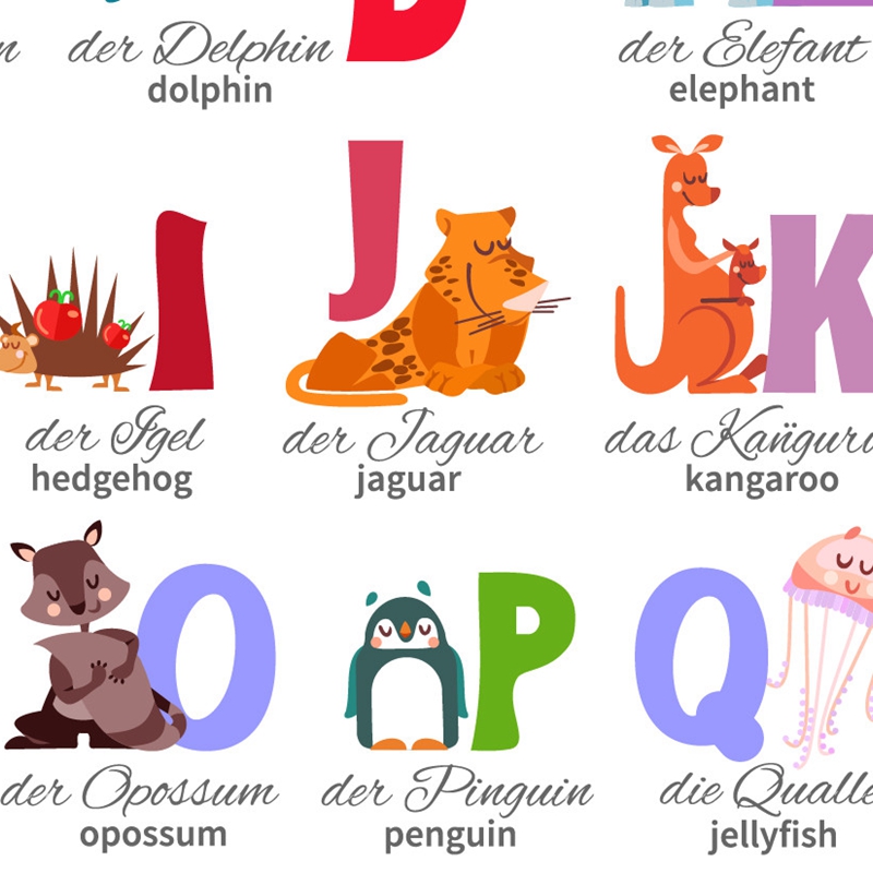 German Alphabet with Animals N - Kids Education Nursery 评论和价格