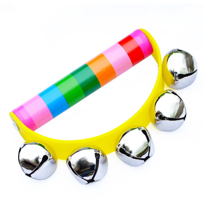 2PCS Rainbow Rattles Wooden Ha - Kids Education Bell 评论和价格