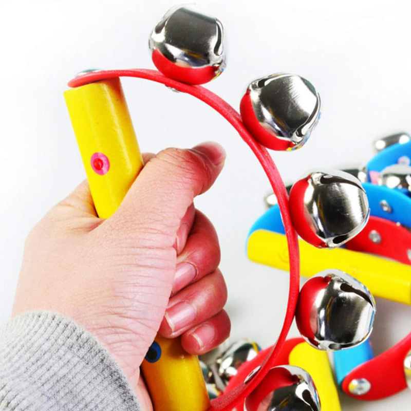 2PCS Rainbow Rattles Wooden Ha - Kids Education Bell 评论和价格