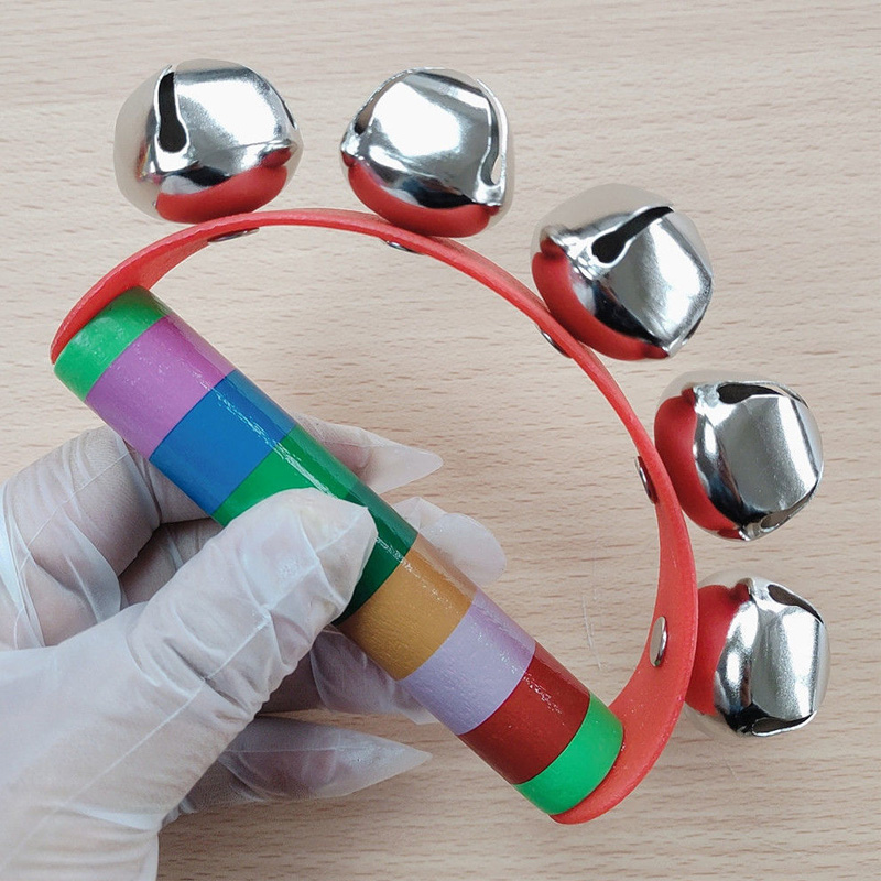 2PCS Rainbow Rattles Wooden Ha - Kids Education Bell 评论和价格