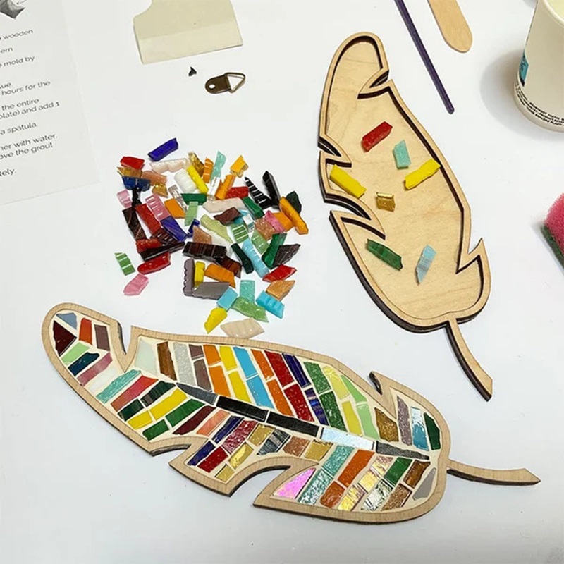 DIY Mosaic Coaster Colored Fea - Kids Educational Resources 评论和价格