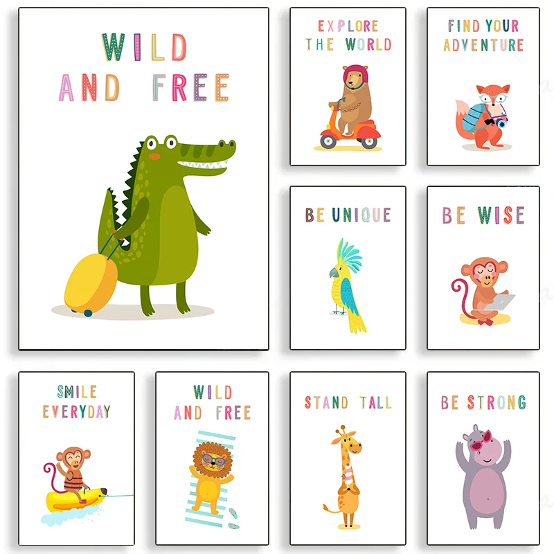 Canvas  Print Wall  Animals En - Kids No Education 评论和价格